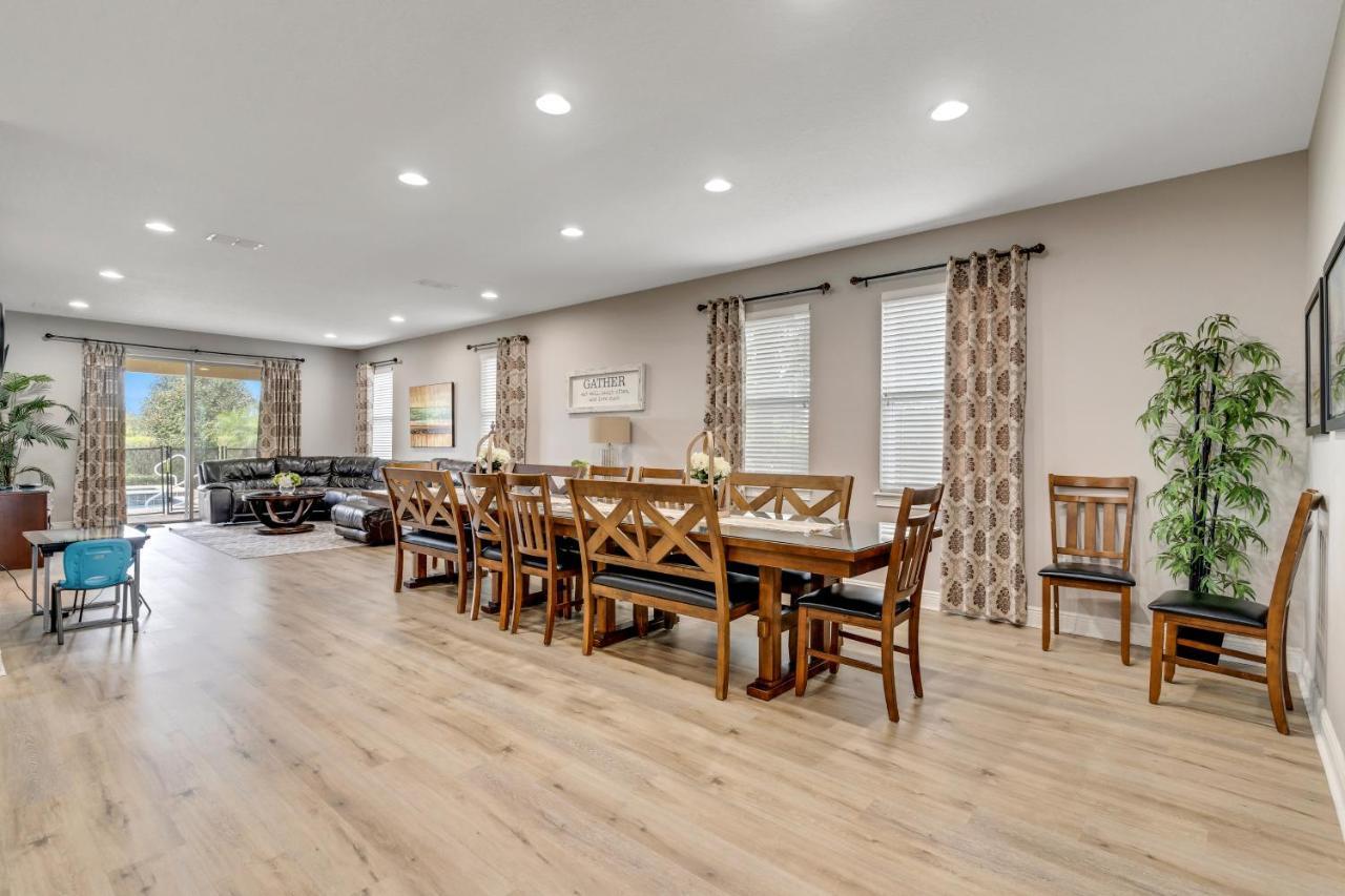Huge 10 Bdr Family House With Arcades And Free Pool Heat Near Disney Orlando Eksteriør bilde